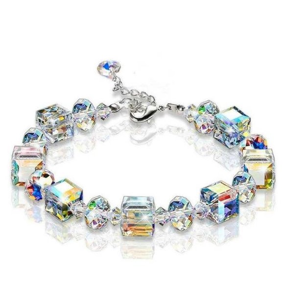 FlorasFantasies Jewelry - Irridescent Crystal Bracelet/Anklet